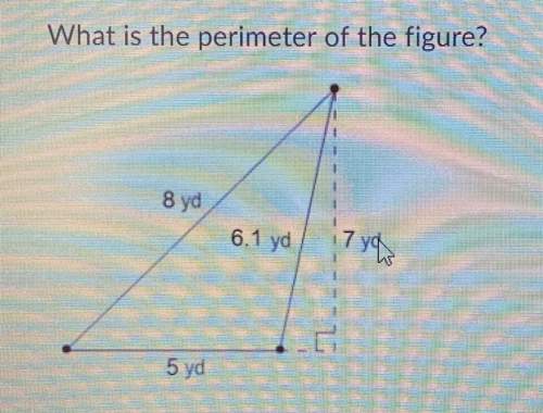 What is the perimeter of the figure?  19.1 yd^2 19.1 yd 20.0 yd