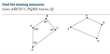 What is the measure of angle q?  (a) 52% (b) 126% (c