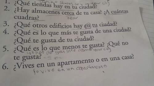 Can someone me with spanish he answer these questions