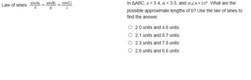 Can someone pls ? ? im ab to fail geometry and need w law of sines.  1. in δabc, c = 5.4, a