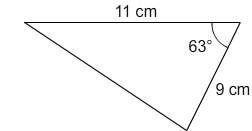 What is the area of this triangle?  enter your answer as a decimal in the box. round onl