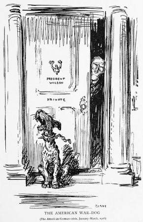 Which of the following ideas about president woodrow wilson does this 1916 cartoon support?  s