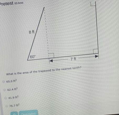 What is the area if the trapezoid to the nearest tenth