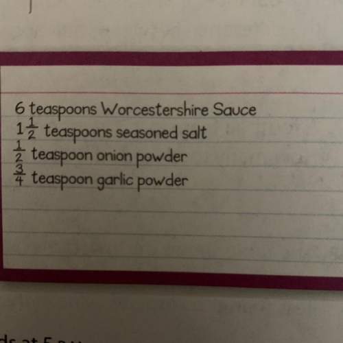 Part of a sauce recipe is shown. if all the ingredients are mixed together, how much sauce wil