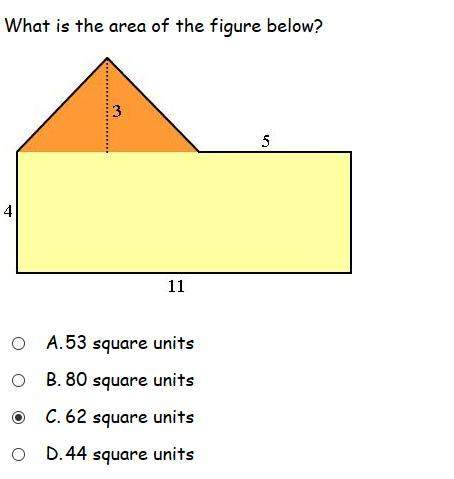 What is the area of the figure below.