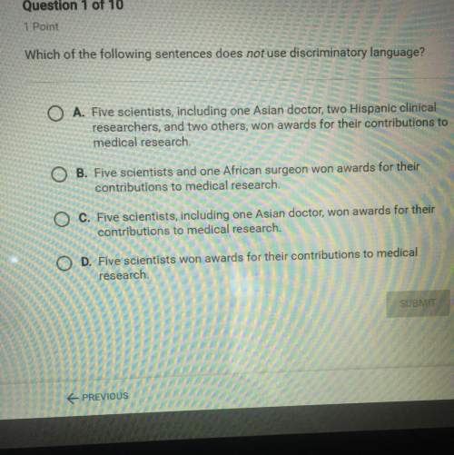 Which of the following sentences does not use discriminatory language?