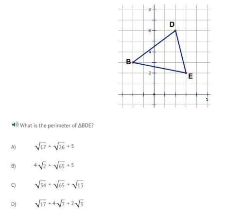 What is the perimeter of δbde? a) 17 + 26 + 5 b) 4 2 + 65 + 5 c