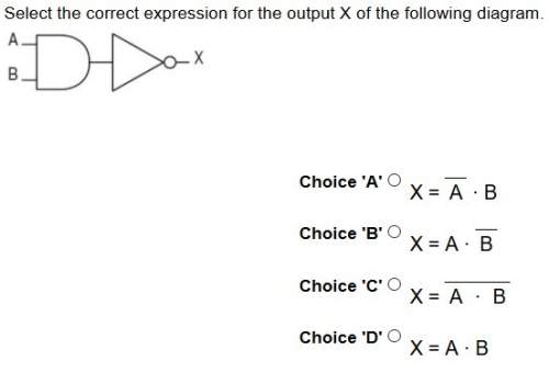 Select the correct expression for the output x of the following diagram.