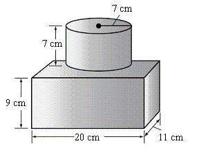 Find the volume of the figure below. round to the nearest tenth.