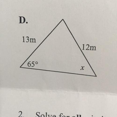 Solve for the unknown in each triangle