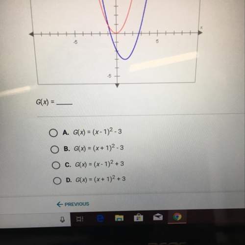 The graphs below have the same shape. what is the equation of the blue graph?