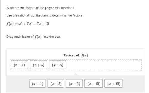 What are the factors of the polynomial function?  use the rational root theorem to deter