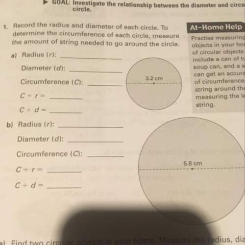 How do you find the circumference, radius, and diameter?