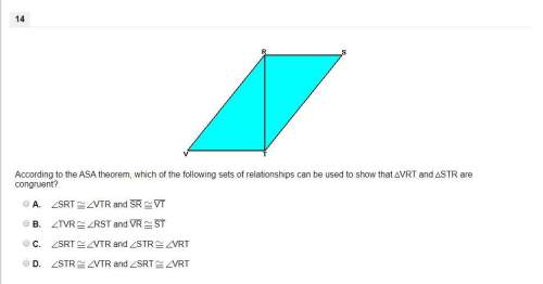 According to the asa theorem, which of the following sets of relationships can be used to show that