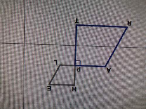 On the coordinate plane below, quadrilaterals trap and are similar to eachother. use the pyth