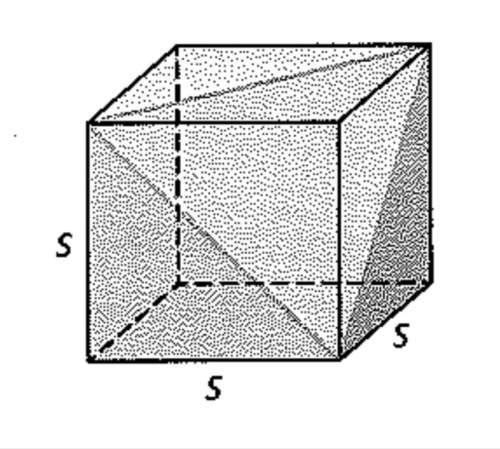 13. a cube with sides of length s is intersected by a plane that passes through three of the cube's