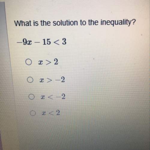 What's the solution to the inequality ? ?