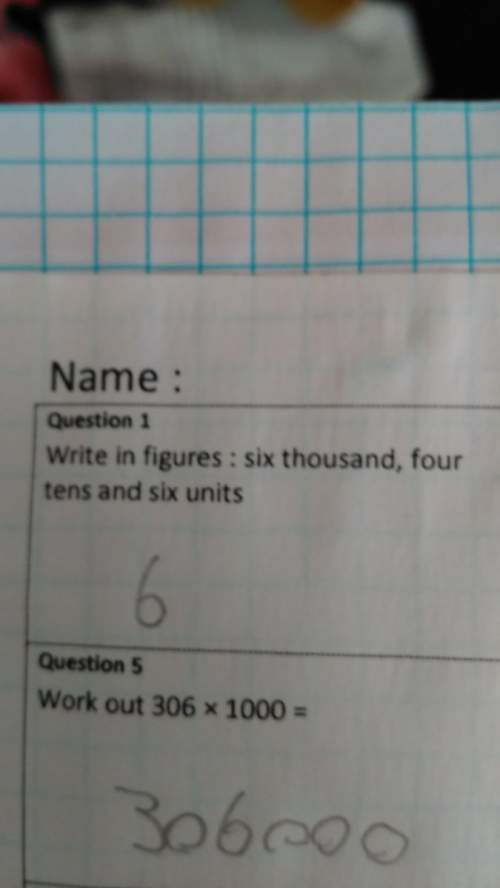 Write in figures: six thousand,four tens and six units
