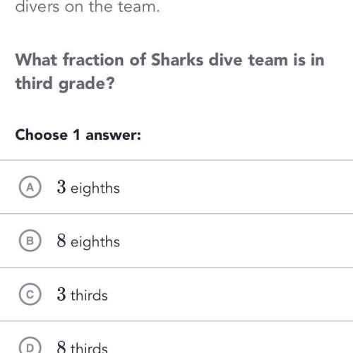 On the sharks dive team there are 3 drivers in third grade.there are 8 total drivers on the team
