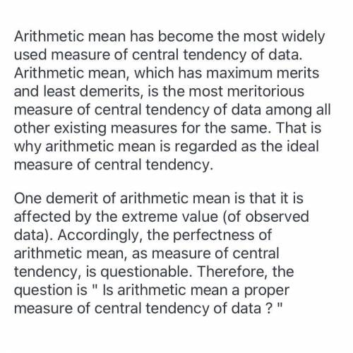 Is arthemetic mean always describe the distribution of the data well?