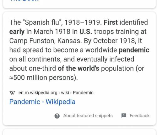 HELPPPPPP! PLZ

What was the very first ever recorded pandemic in the United States??
(This is curre