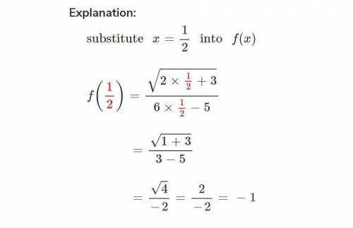 If f(x)=√2x+3/6x-5, then f(-1/2)=