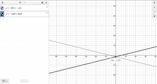 How many solutions does the system of equations below have?
x − 4y = 6
2x − 8y = 12