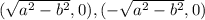 (\sqrt{a^2-b^2},0), (-\sqrt{a^2-b^2},0)