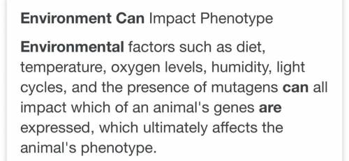 I’m learning about heredity

1. How can environment influencers inherited traits
2. How many chromos
