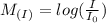 M_{(I)} = log(\frac{I}{I_{0}})
