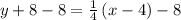y+8-8=\frac{1}{4}\left(x-4\right)-8