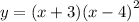 y = (x + 3) {(x - 4)}^{2}