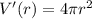 V'(r) = 4\pi r^2