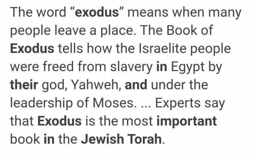 What is the Exodus? Explain its importance to Judaism.