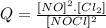Q =  \frac{[ NO]^{2}. [Cl_{2} ]}{[ NOCl ]^{2}} 