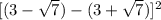 [(3-\sqrt{7})-(3+\sqrt{7})]^{2}