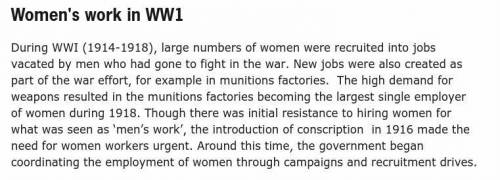 How did world war 1 impact women in the United States
