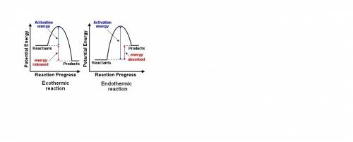 How does the potential-energy diagram for a reaction indicate whether the reaction is endothermic or