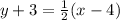 y+ 3= \frac{1}{2} (x-4)