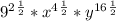 9^2^{\frac{1}{2}} * x^4^{\frac{1}{2}} * y^{16}^{\frac{1}{2}}