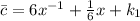 \bar{c}=6x^{-1}+\frac{1}{6}x+k_1