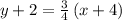 y+2=\frac{3}{4}\left(x+4\right)