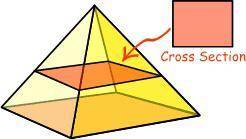 Help Pls!

Which shape is a cross section of a square pyramid?
I have a feeling it's B but im not su