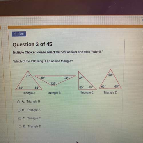 Which of the following is an obtuse triangle ?