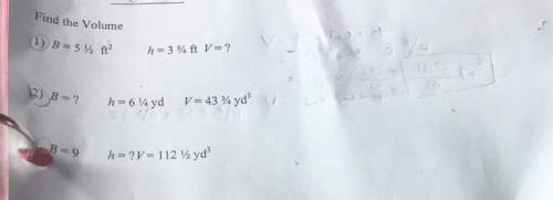 Find the volume for number 1 , 2 and 3