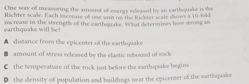 One way of measuring the amount of energy released by an earthquake is therichter scale. each