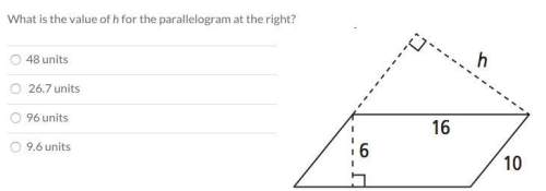What is the value of h for the parallelogram?
