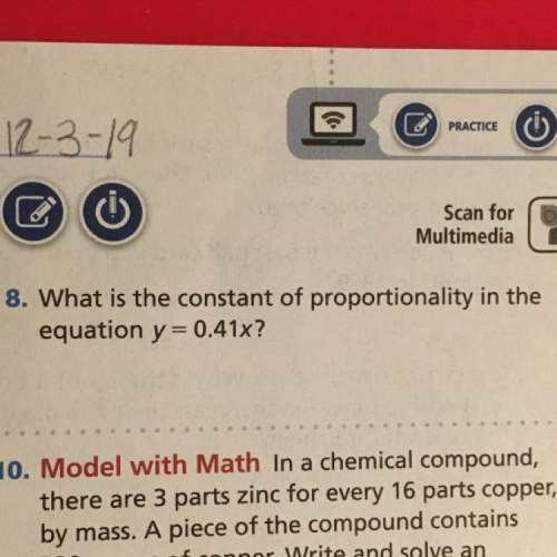 What is the constant of proportionality in the equation y=0.41x