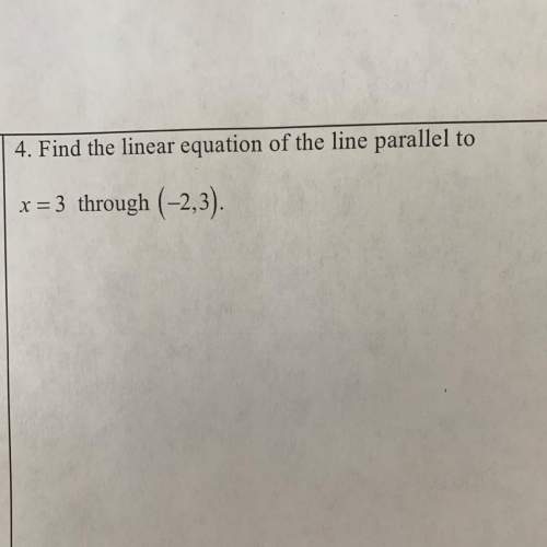 How do i find the linear equation ?
