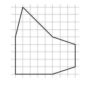 Estimate the area of the irregular figure. each box is 1 square unit.  a) 55 b) 65
